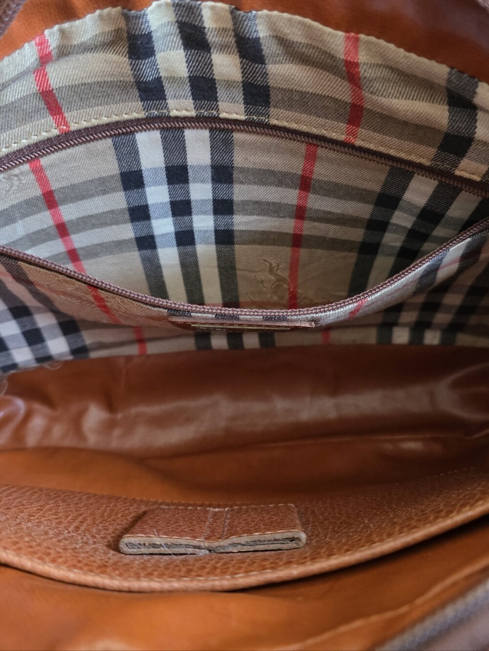 Vintage BURBERRY Clutch Wristlet Designer Brown Leather Travel Bag Preppy 90s - Picture 5 of 16